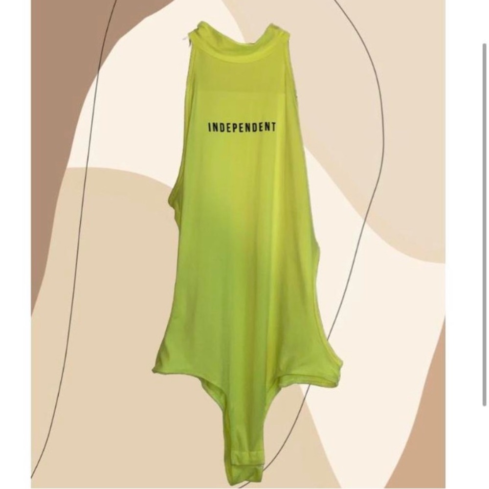 Neon Yellow Independent One Piece Body Suit